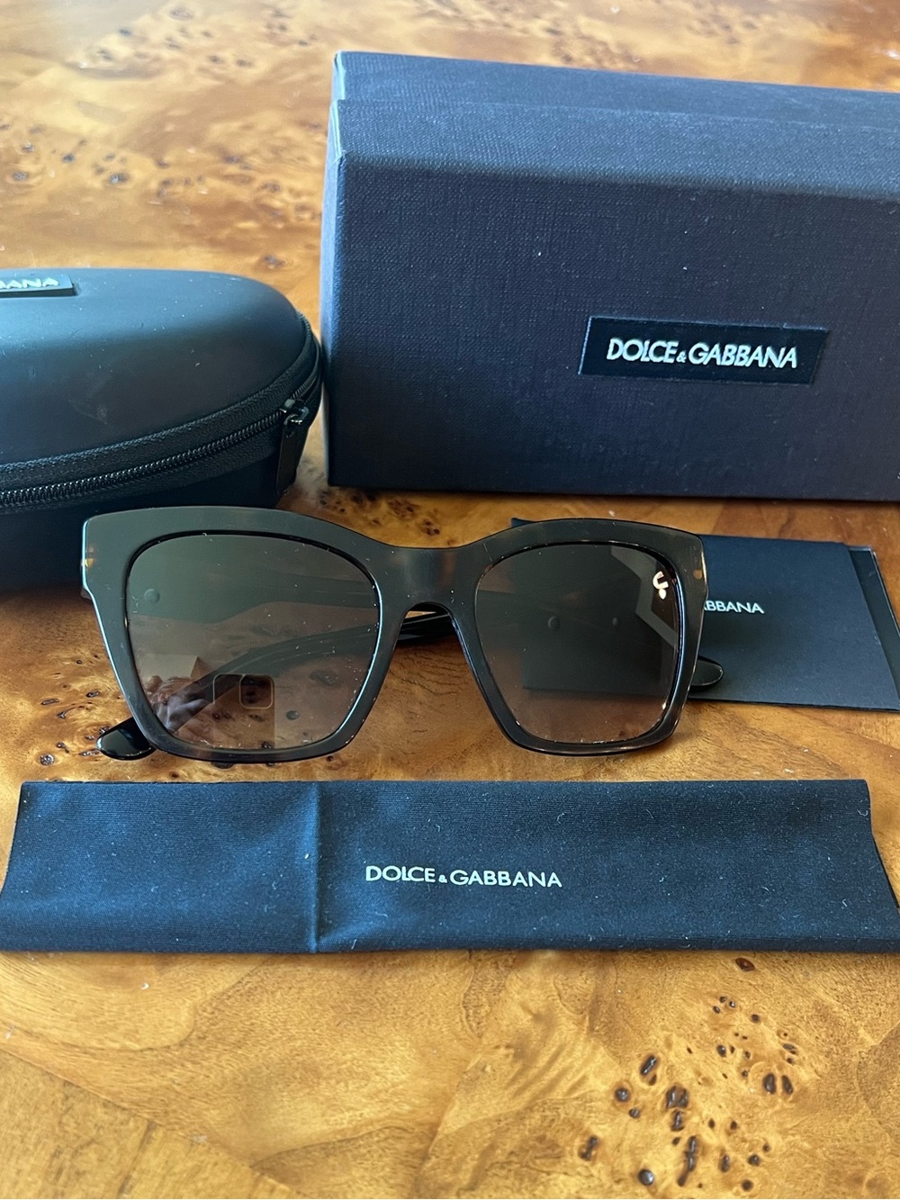 Dolce & Gabbana tortoise sunglasses with case